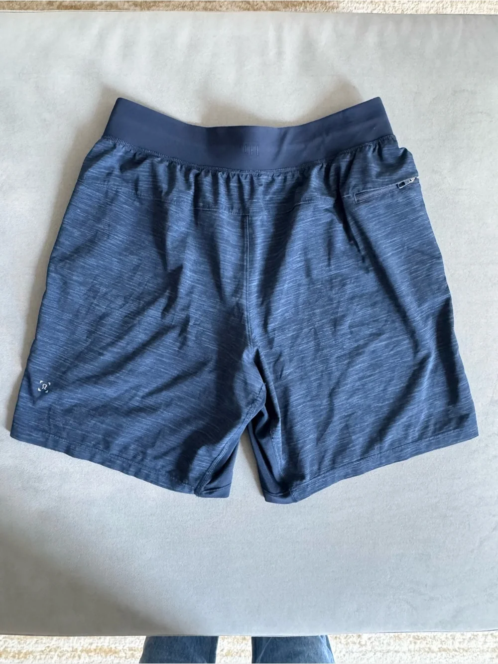 lululemon athletica Men's Heathered Navy Athletic Shorts